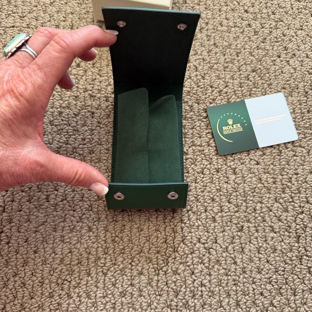 Rolex Green Leather Watch Case with Box. - Picture 11 of 11